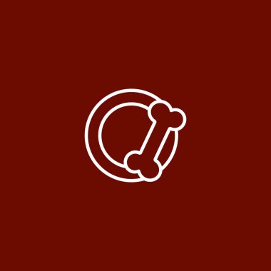 Kemik simgesi vektör illüstrasyonu 