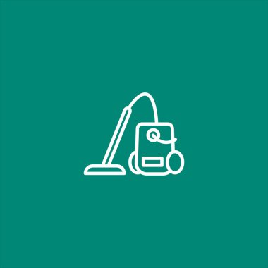 Elektrik süpürgesi ikon vektör illüstrasyonu 