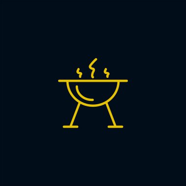 mangal barbekü simgesi. vektör çizim 