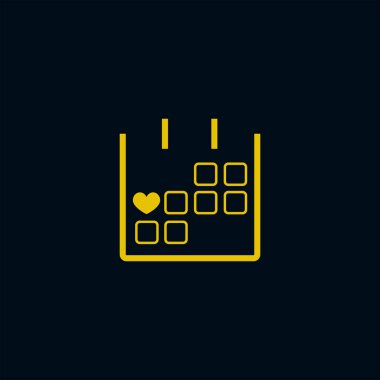 14 Şubat takvim basit simgesini