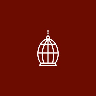 kuş kafes web simgesi. vektör çizim. 
