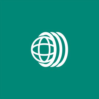 Küre ve oto lastik simgesi, vektör çizim