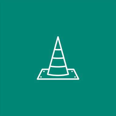 yol koni simge vektör çizim 