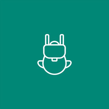 Çanta turist düz simge vektör çizim