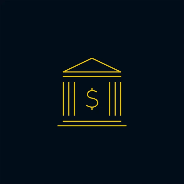 Символ Банку Значком Долара Векторні Ілюстрації — стоковий вектор