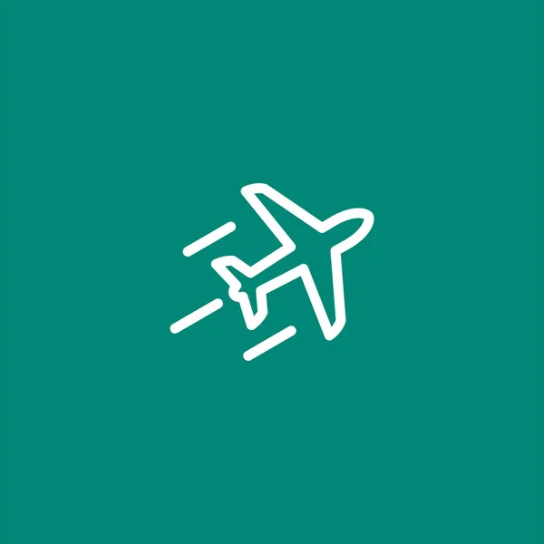 Płaska Ikona Samolotu Ilustracja Wektora — Wektor stockowy