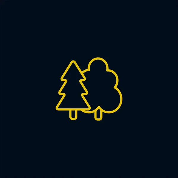 Lesní stromy ikona — Stockový vektor