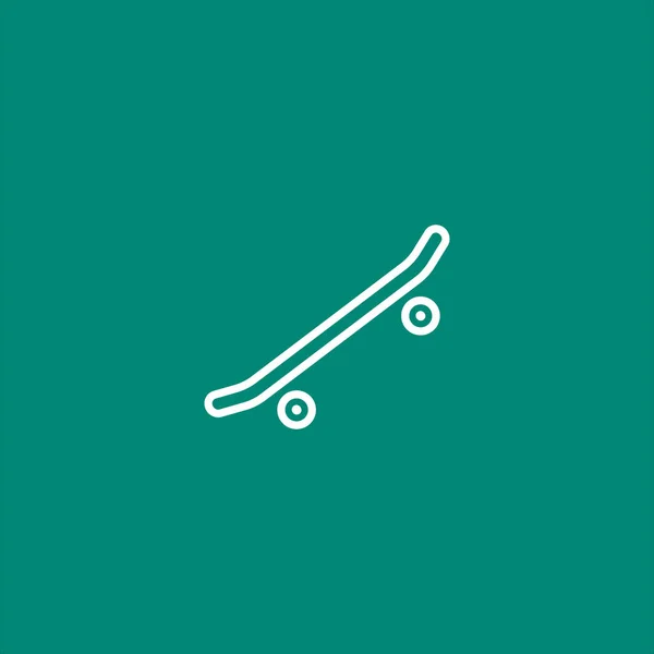 Skateboard Icono Vector Ilustración — Vector de stock