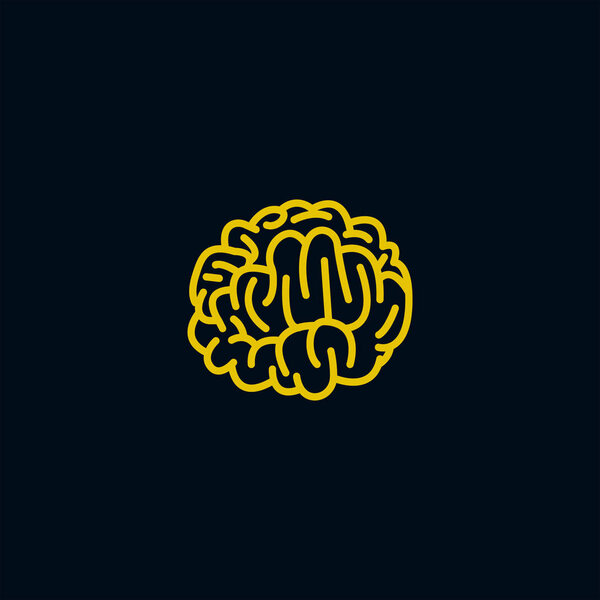 brain icon, vector illustration 