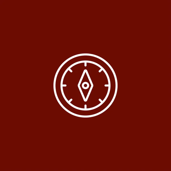 Brújula icono de estilo plano — Vector de stock