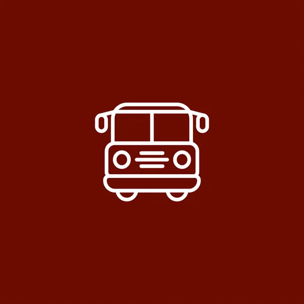 Illustrazione Vettoriale Icona Del Bus — Vettoriale Stock