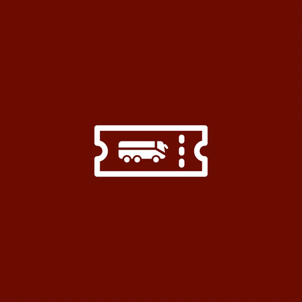 Autobusová jízdenka ikona — Stockový vektor