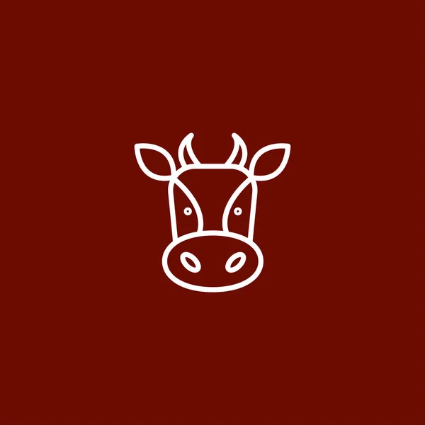牛のアイコンベクトルイラスト — ストックベクタ