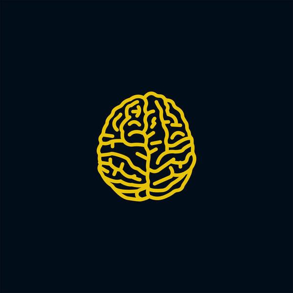 brain icon, vector illustration 