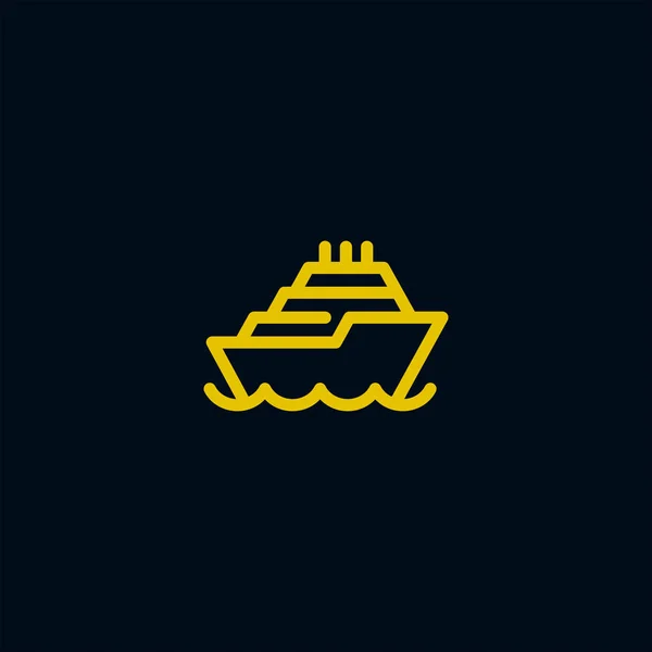 Loď, výletní parník ikonu — Stockový vektor