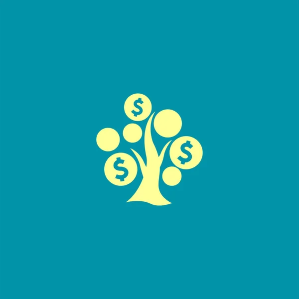 Money Tree Icon Vector Illustration — Stock Vector