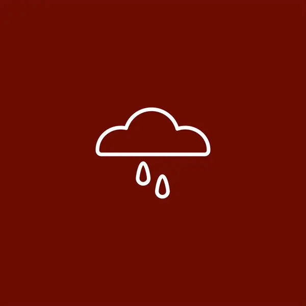 雨の雲のアイコン ベクトル図 — ストックベクタ