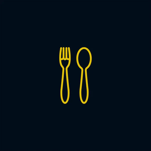 Fork Spoon Icon Vector Illustration — Stock Vector
