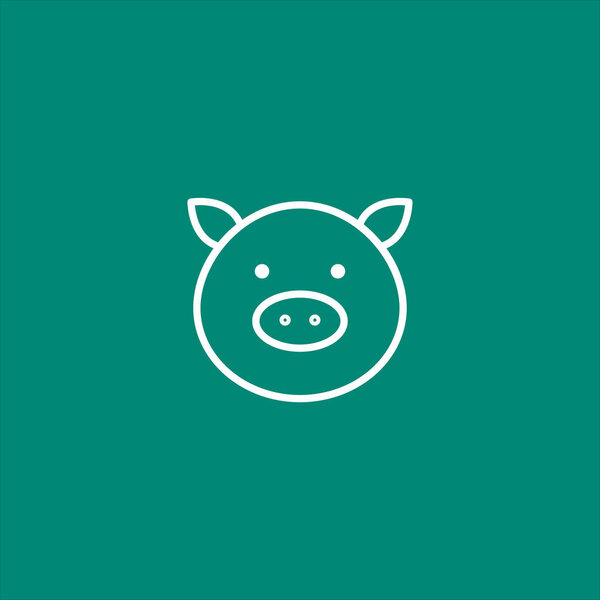 pig icon vector illustration 