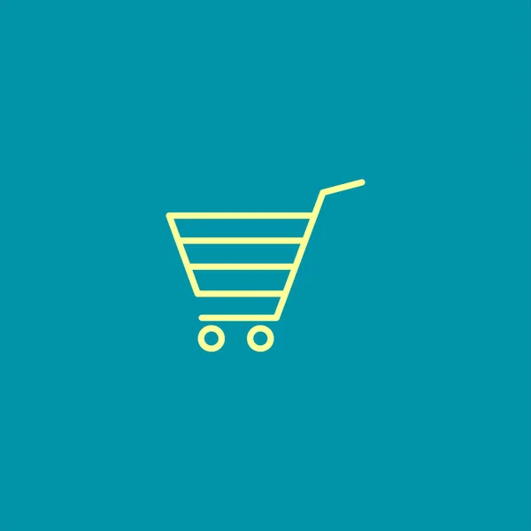 Shopping Cart Flat Icon Vector Illustration — Stock Vector