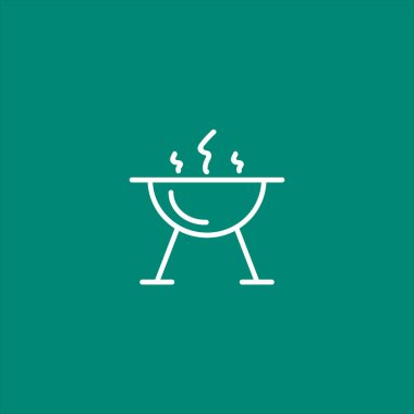 mangal barbekü simgesi. vektör çizim 