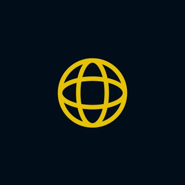 Globe web simgesi. Vektör illüstrasyonu. 