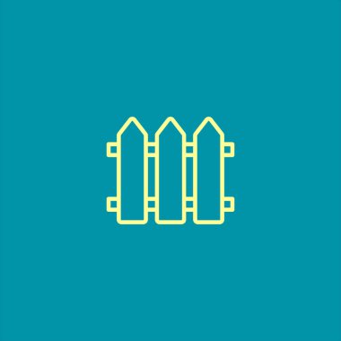 çit simgesi vektör illüstrasyonu 