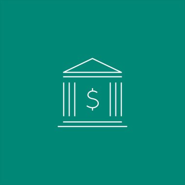 Banka sembolü Doları kutsal kişilerin resmi, vektör çizim ile
