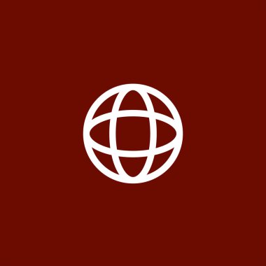Globe web simgesi. Vektör illüstrasyonu. 