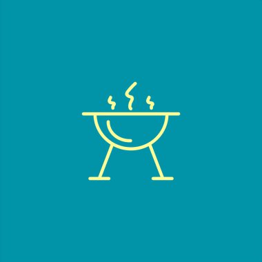 mangal barbekü simgesi. vektör çizim 