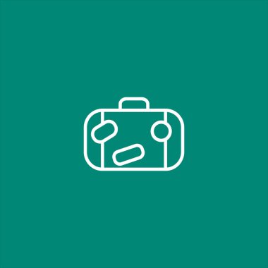 bavul web simgesi. vektör çizim 