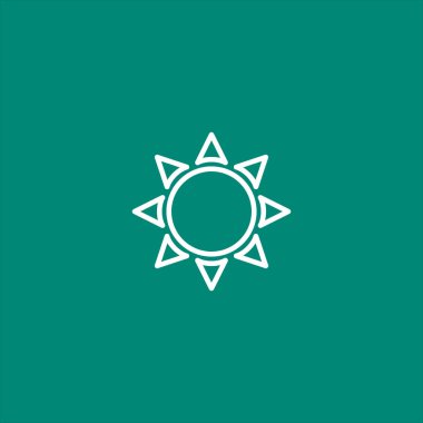 Güneş Simgesi Vektör illüstrasyonu 