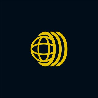 Küre ve oto lastik simgesi, vektör çizim