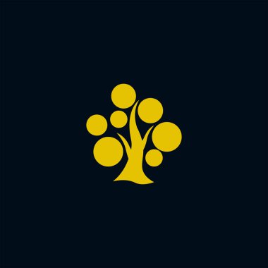 ağaç simgesi vektör illüstrasyonu  