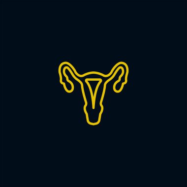 uterus simgesi vektör illüstrasyonu 