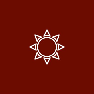 Güneş Simgesi Vektör illüstrasyonu 