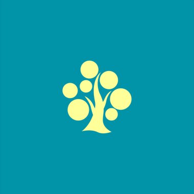 ağaç simgesi vektör illüstrasyonu  