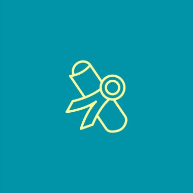 diploma simgesi vektör illüstrasyonu 