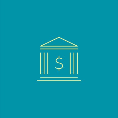 Banka sembolü Doları kutsal kişilerin resmi, vektör çizim ile