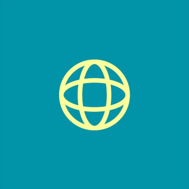 Globe web simgesi. Vektör illüstrasyonu. 