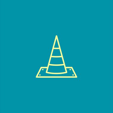 yol koni simge vektör çizim 