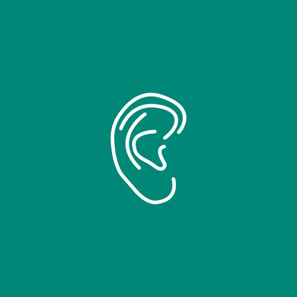 Ear Icon Vector Illustration — Stock Vector