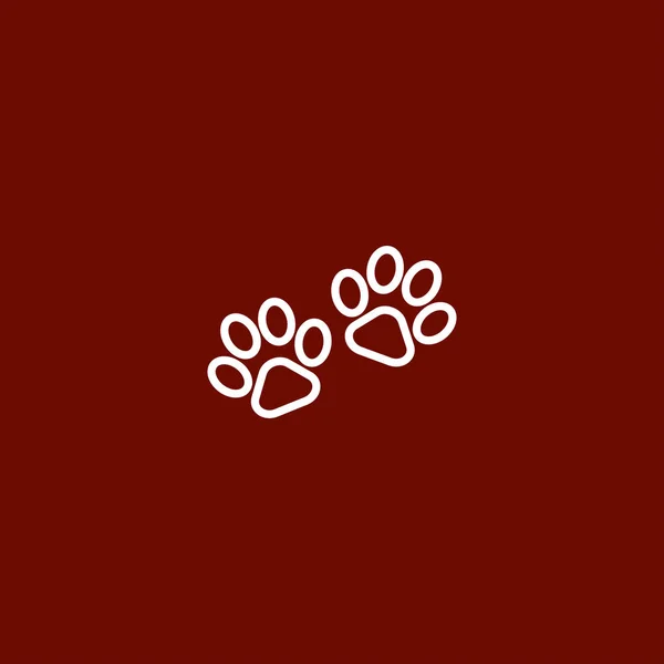 Paws Icon Vector Illustration — Stock Vector