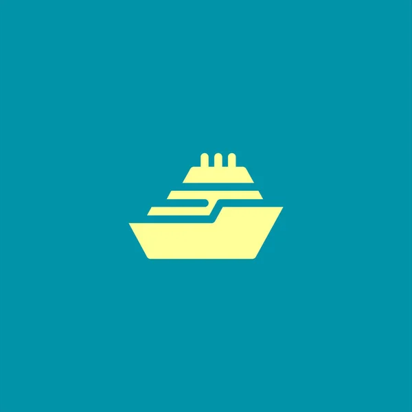 Navire, icône de paquebot de croisière — Image vectorielle