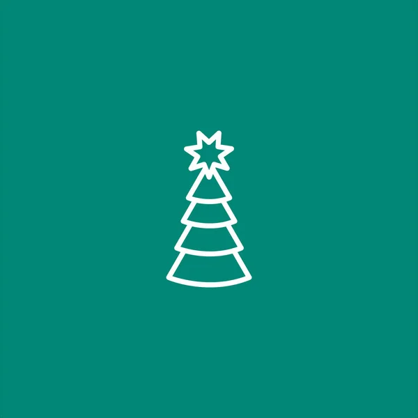 Kerstboom Web Icon Vectorillustratie — Stockvector