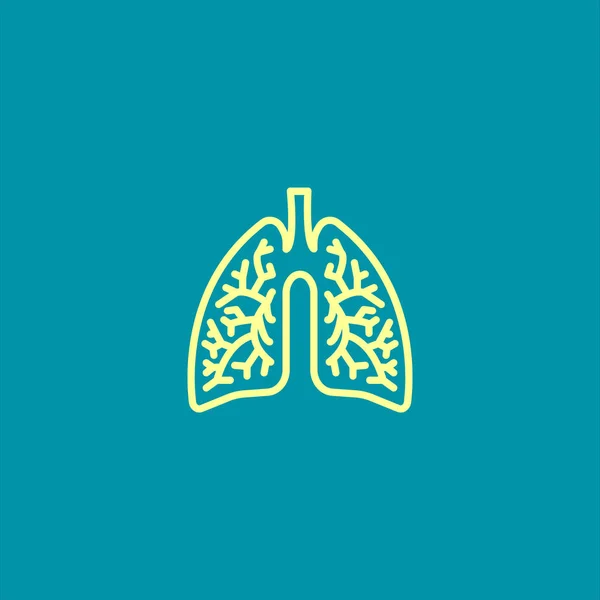 Icono de pulmones humanos — Vector de stock