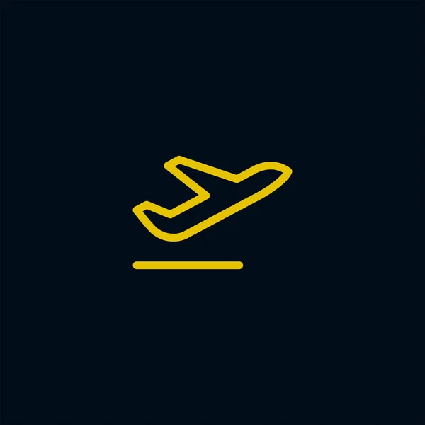 Plane Flat Icon Vector Illustration — Stock Vector