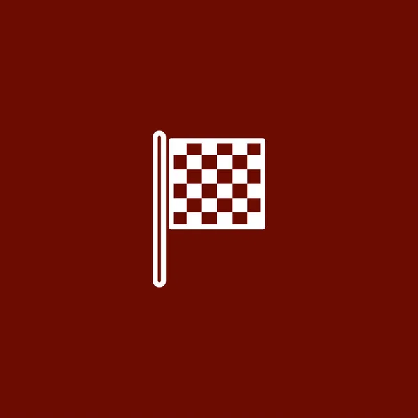 Icono Bandera Cuadros Símbolo Carreras Ilustración Vectorial — Archivo Imágenes Vectoriales