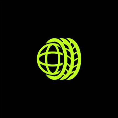 minimalist düz vektör simge siyah arka plan üzerine