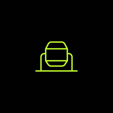 minimalist düz vektör simge siyah arka plan üzerine